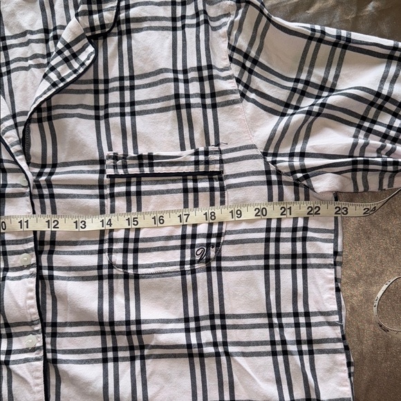 Victoria's Secret Cotton Flannel Pajama Set Long Sleeve Pink Black Plaid Sz L - Picture 10 of 16